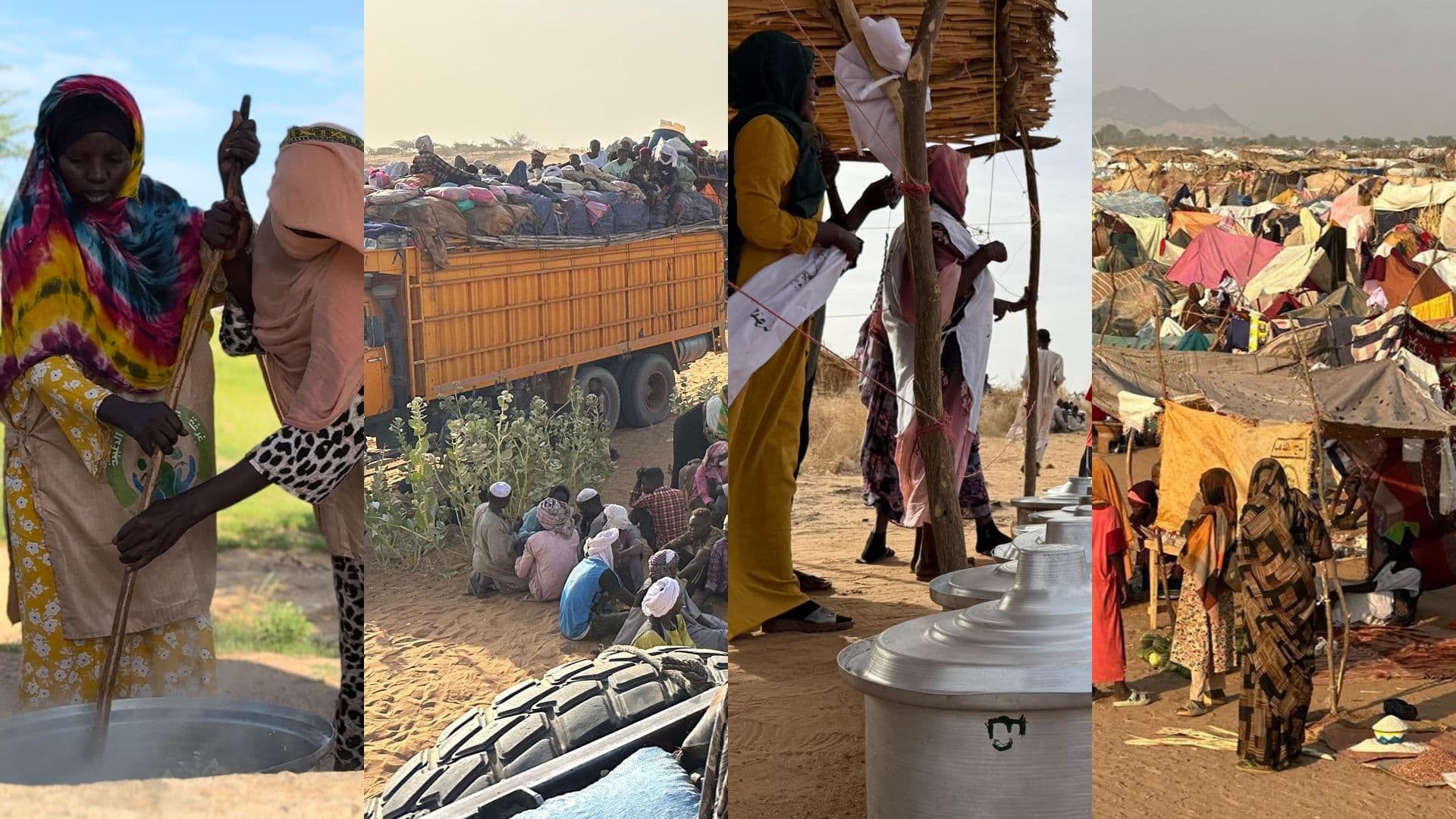 A collage of photos showing various scenes in Sudan.
