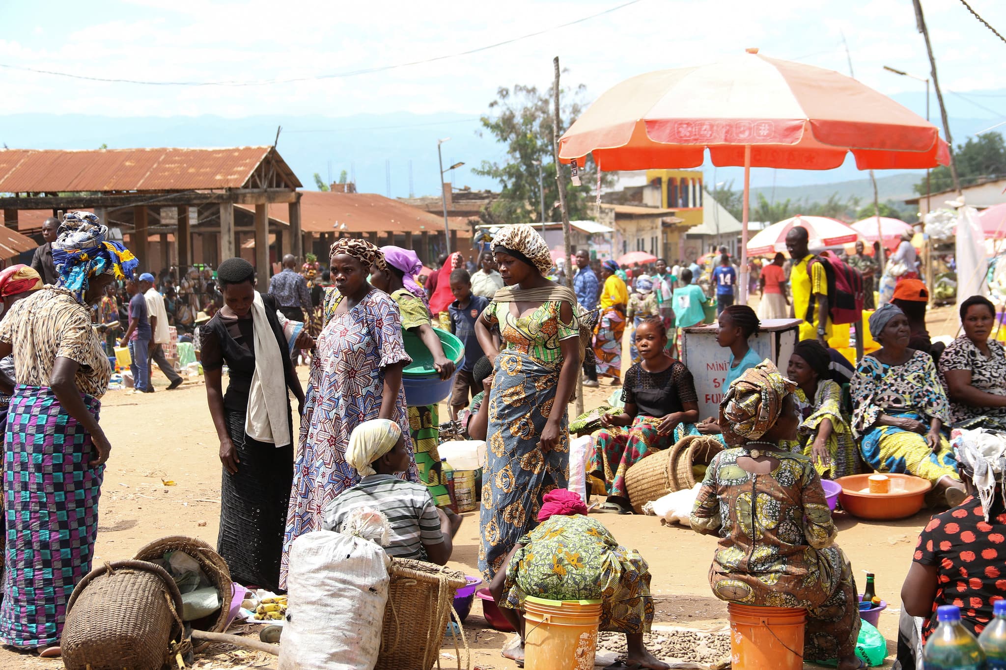 Civilians at a market as members of the Armed Forces of the Democratic Republic of the Congo (FARDC) retook control of multiple localities in the Ruzizi Plains, following the withdrawal of M23 rebels from Uvira territory, in Sange, South Kivu province of the Democratic Republic of Congo, May 12, 2026.
